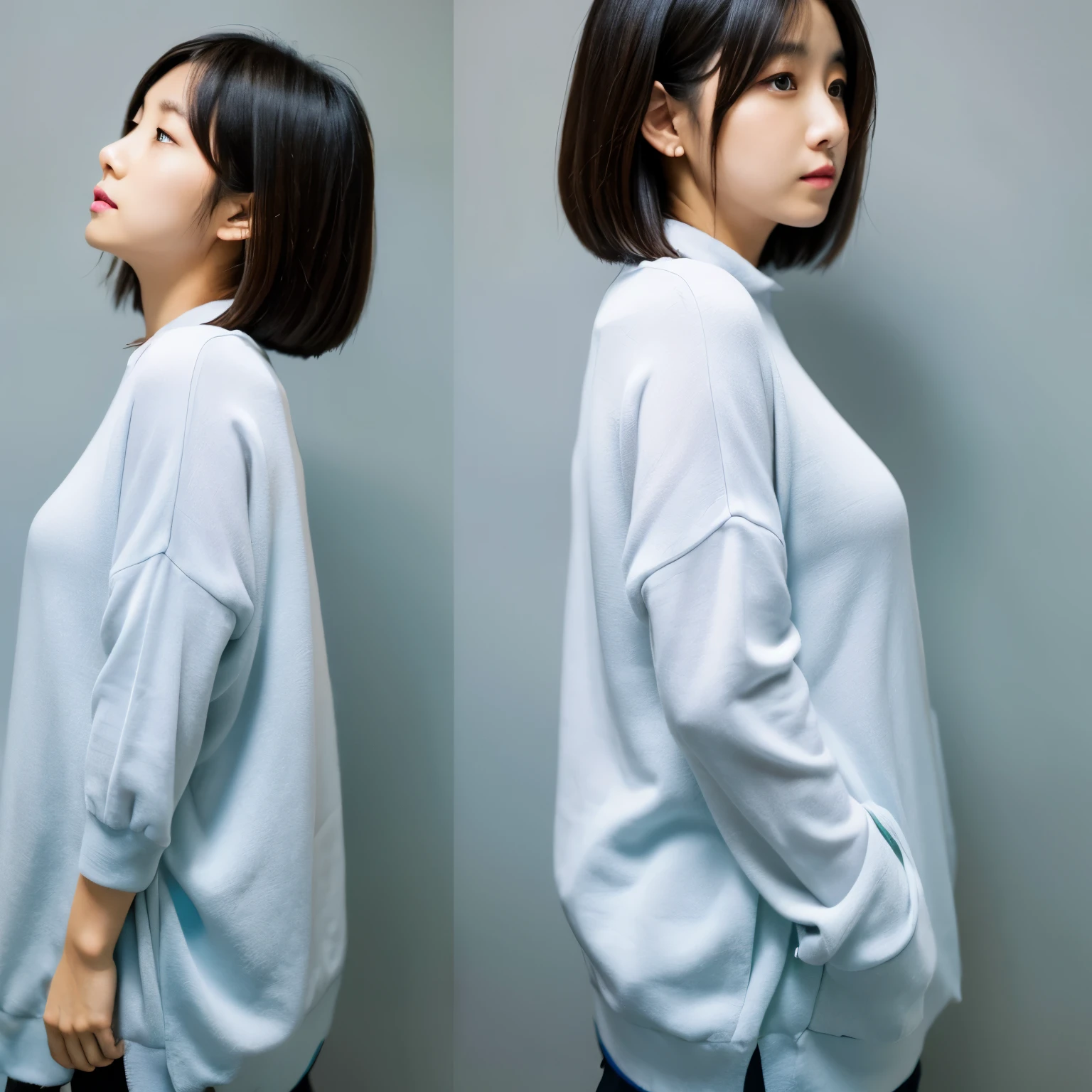 Plump、girl、back view