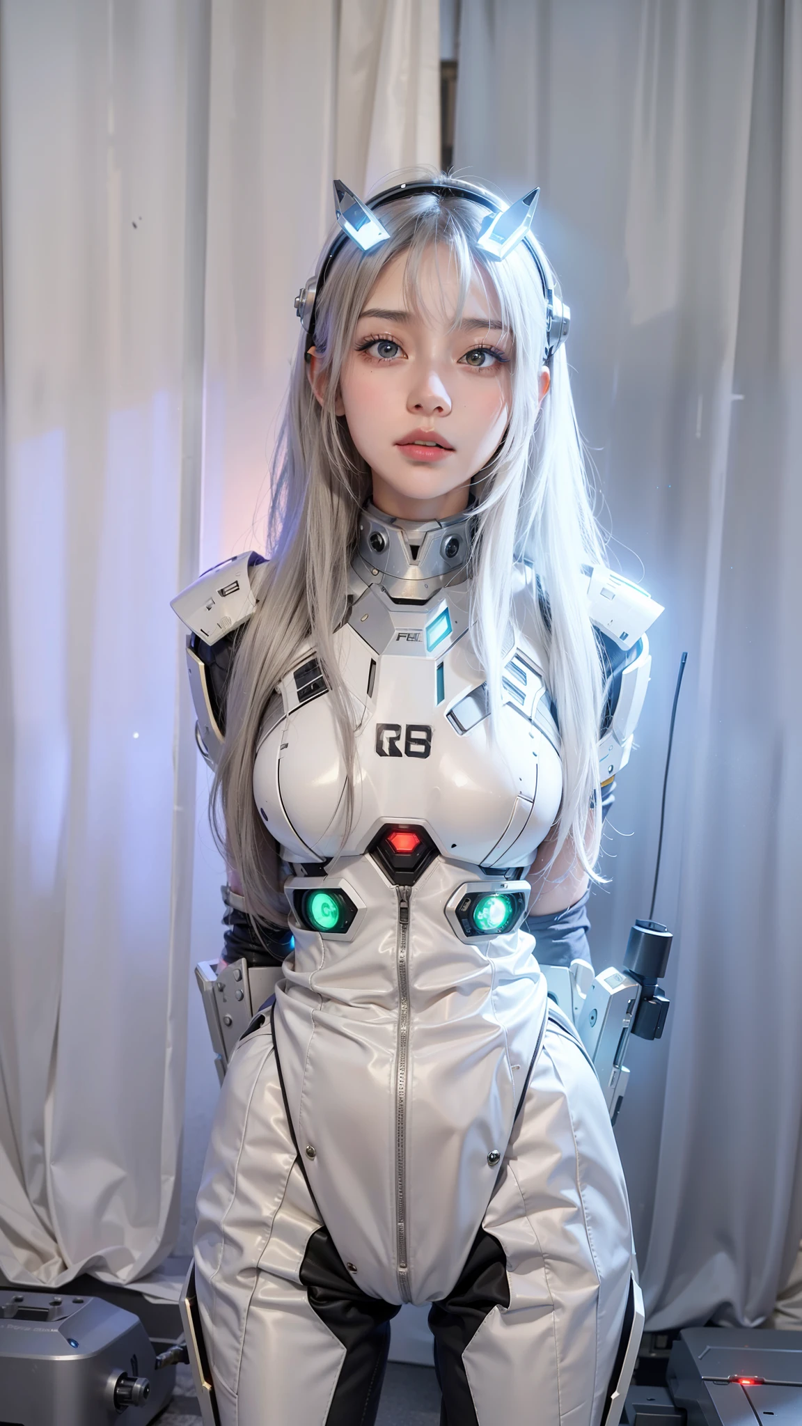 best quality,gold jewelry,Fairy skin,(Every time :1.2),Everlasting,super detailed,actual,high quality,light lighting,Ray tracing,ultra high definition,upper part of body, Future Iron Man mecha，shooting，battery，Launching equipment，Large-caliber artillery，Ros Tran 8K，Mecha Cyber Armored Tank Girl,Wearing a cyberpunk stamina helmet，Wearing a glowing space helmet，High-tech motorcycle helmet，There is a breathing light on the body，The armor of the future shines，Armed electromagnetic gun，Mecha style，