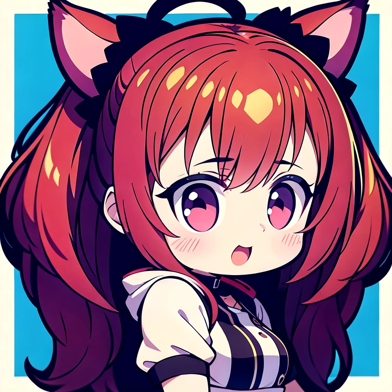 (masterpiece, best quality:1.2), 1girl, solo,chibi style,simple background