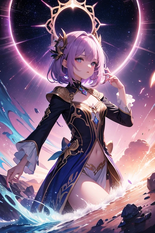 In a mesmerizing oil painting, an enchanting mauve-tinted alien artifact steals the spotlight with its starry-eyed allure. The image depicts an otherworldly object bathed in hues of purple, emitting a sense of mystery and wonder. The artifact appears as if it has traveled across galaxies, its intricate contours and mesmerizing colors meticulously captured by the artist's skilled brushstrokes. The high-quality image showcases the artifact's ethereal beauty, almost as if it were a portal to an unknown realm.