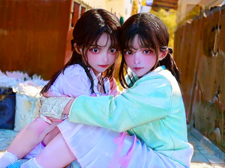 White and green rubber suit(From the armpits to the groin)、Full body like、Lying on your back on the bed、Blushing cheeks、The gaze is like staring at the person in front of you、Both hands are raised、A face that looks a little holding back、