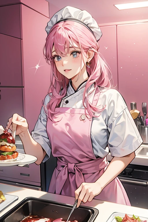 Chef; pink; glitter; girlie