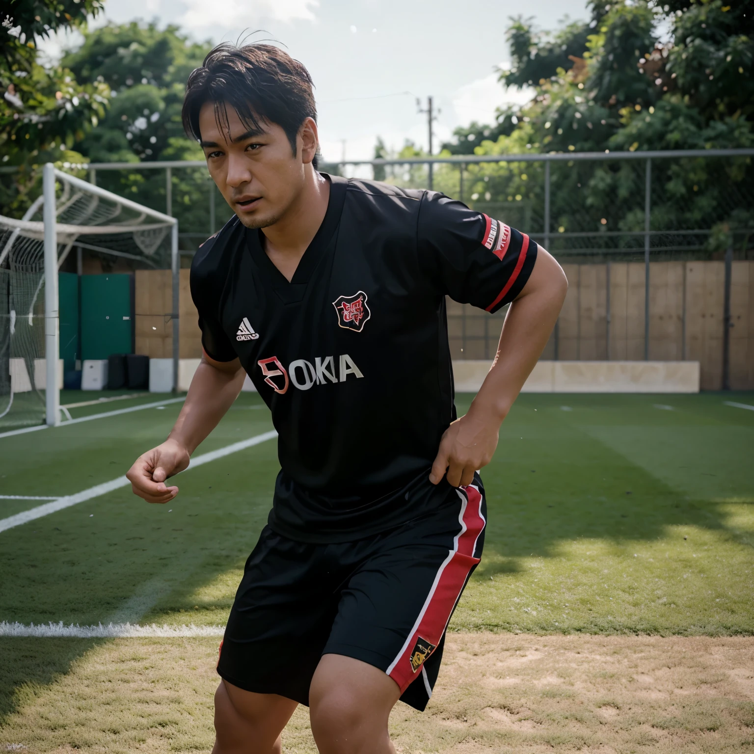 Kimura, produtor de jogos, Konami, japones, jogando game de futebol, efootball2024