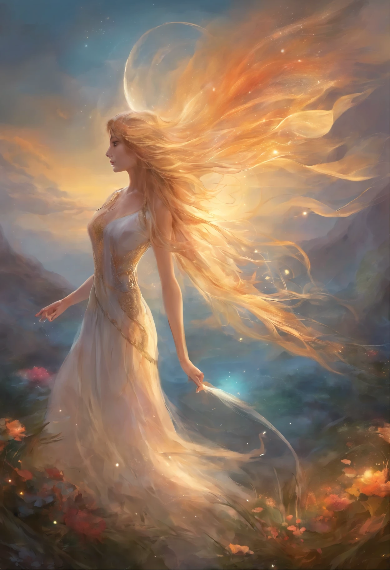 Time embraces you and rushes on. The wind will stroke your knees., will drive away the dream Above your head The grasses are all whispering: "Take care!»