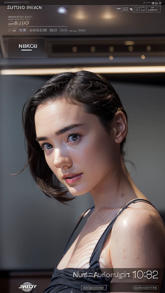 ((highest quality、16k、High resolution、masterpiece: 1.2)、Super detailed、One Italian Woman、Beautiful woman standing、(((micro bikini))),((Anne Hathaway))、((jennifer connelly))、18-year-old、beautiful detailed face、age girl、((Clear, fine-grained skin)),short hair、(genuine、photogenuineistic、photogenuineistic: 1.37)、nikon 105mmFull body shot with lens、((black background))、((Beautiful background blur))、Attractive female body that attracts the opposite sex、Both arms are hidden behind the body and cannot be seen、((black background))、((A beautiful figure that stands out against a dark background))、((Anatomically correct hands and fingers))、((correct number of fingers))、soft studio lighting