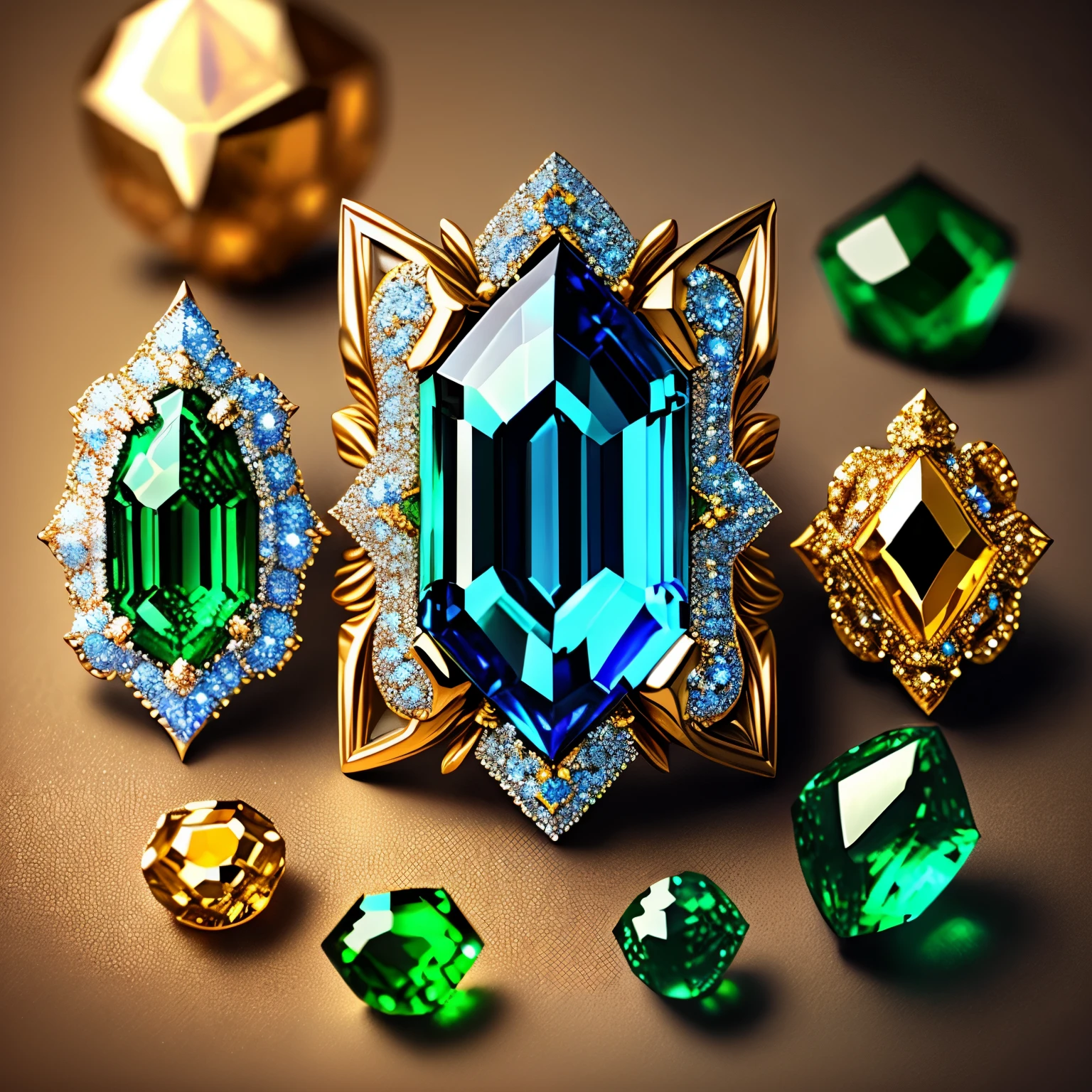 diamonds and emeralds and sapphires and dollar