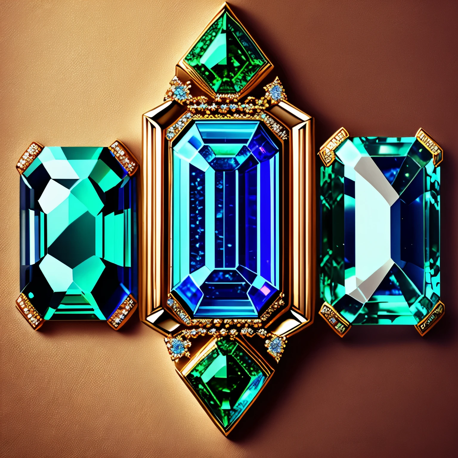 diamonds and emeralds and sapphires and dollar bills