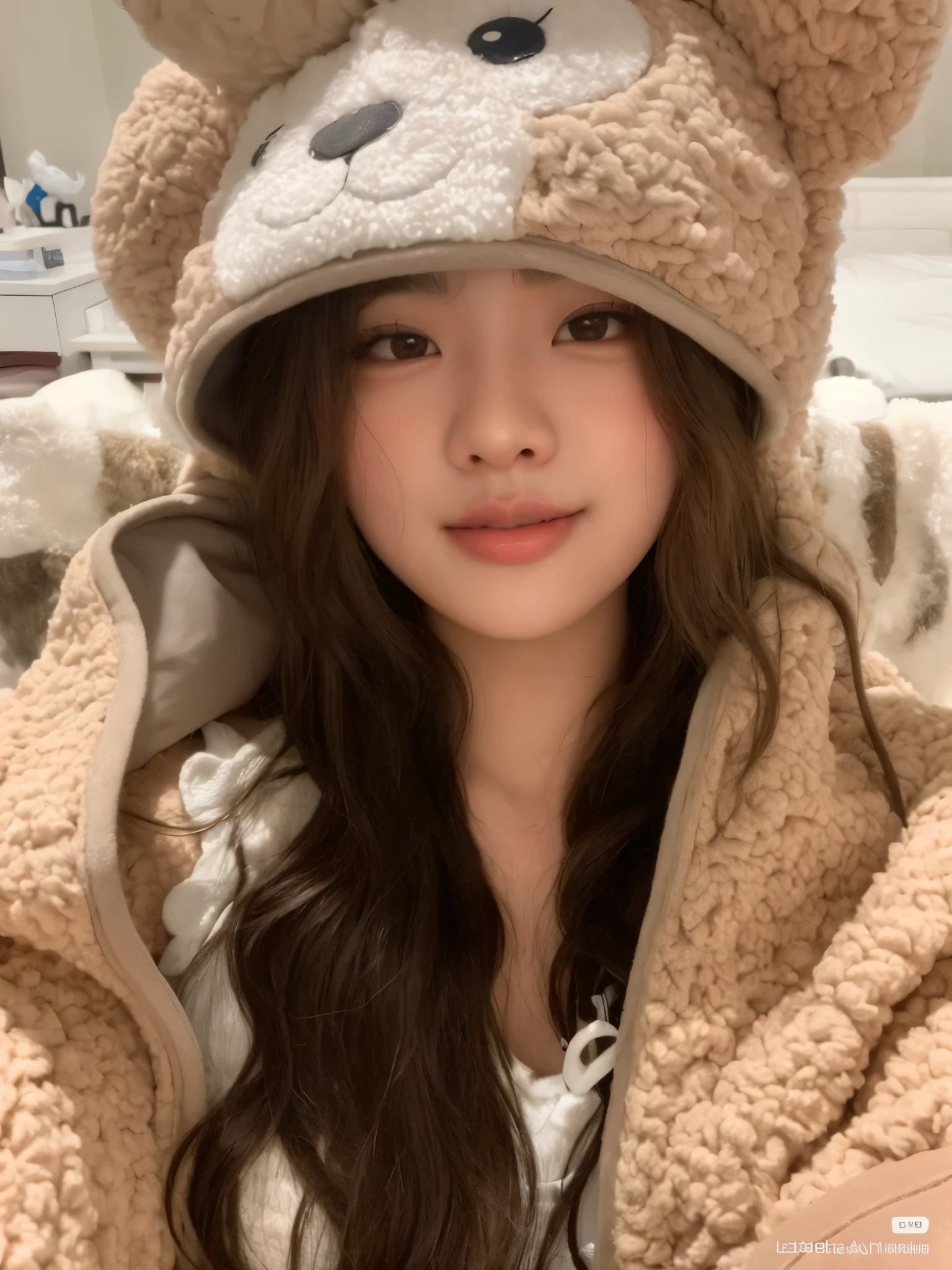 arafa woman wearing a teddy bear hat and a jacket, jennie blackpink, Lalisa Manobal, bae suzy, parque roseanne de blackpink, Ulzzang, Lalisa Manoban do Blackpink, jaeyeon nam, tzuyu de duas vezes, jossi do blackpink, adorable and pale korean face, nodded, ruan fofo vtuber, linda atriz coreana