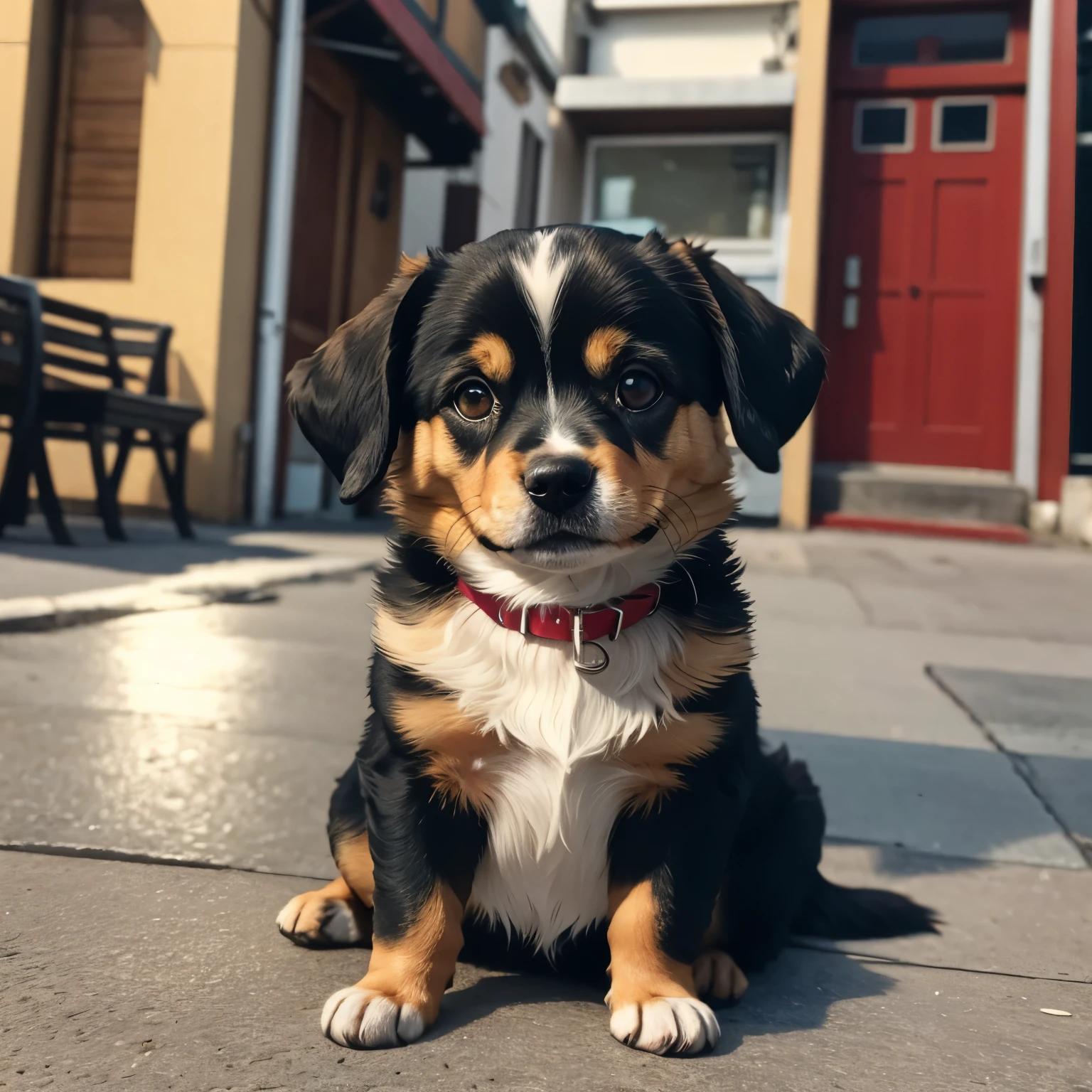 best quality, waiting cute dog