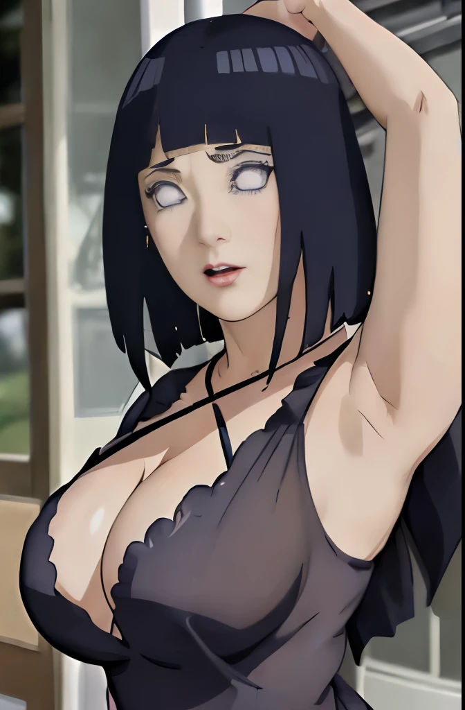 (((long detailed hair))))((Hinata Hyuga))))(((Emotional movement)))),Transparent top(((Emotive expressions, (((big cleavage breasts,))), ))))model pose, Lace,((((Forehead))))in a colorful fantasy realism style, Realistic hyper-detail, cute cartoon design, dollcore,alternate hairstyle, hair slicked back, diagonal bangs, Blunt bangs, sweeping bangs, (((Hyuga eyes))),,The clothes are gorgeous and intricate,The background is complex and cumbersome,symmetrical eyes,8K,a sense of atmosphere,on cheongsam,Show your figure,Red lip stain,Hairpins hang gorgeously,Roses bloom,Excellent figure,The proportions of the body and head are coordinated,独奏((((校服))))