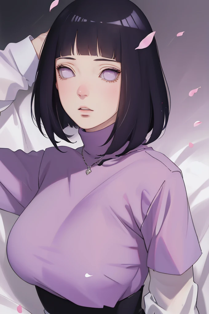 { - anatomy error} (Masterpiece - Ultra-detailed, very high resolution) , absurdos, Hinata\(Boruto\), 1girl, sozinho,Mature female, lilac turtleneck blouse and black dress , ao ar livre, Cloudy sky, perfect composition, circunstanciado lips, peito grande, beautiful face, body propotion, corar, (pink lips), cabelos pretos curto (black hair), lilac eyes, olhar suave, super realistic, circunstanciado, rosto e corpo realistas, Realistic hair, olhos realistas, nariz realista, realistic lips, anime, reading, writing, dynamic poses, closed mouth. Different Pose.