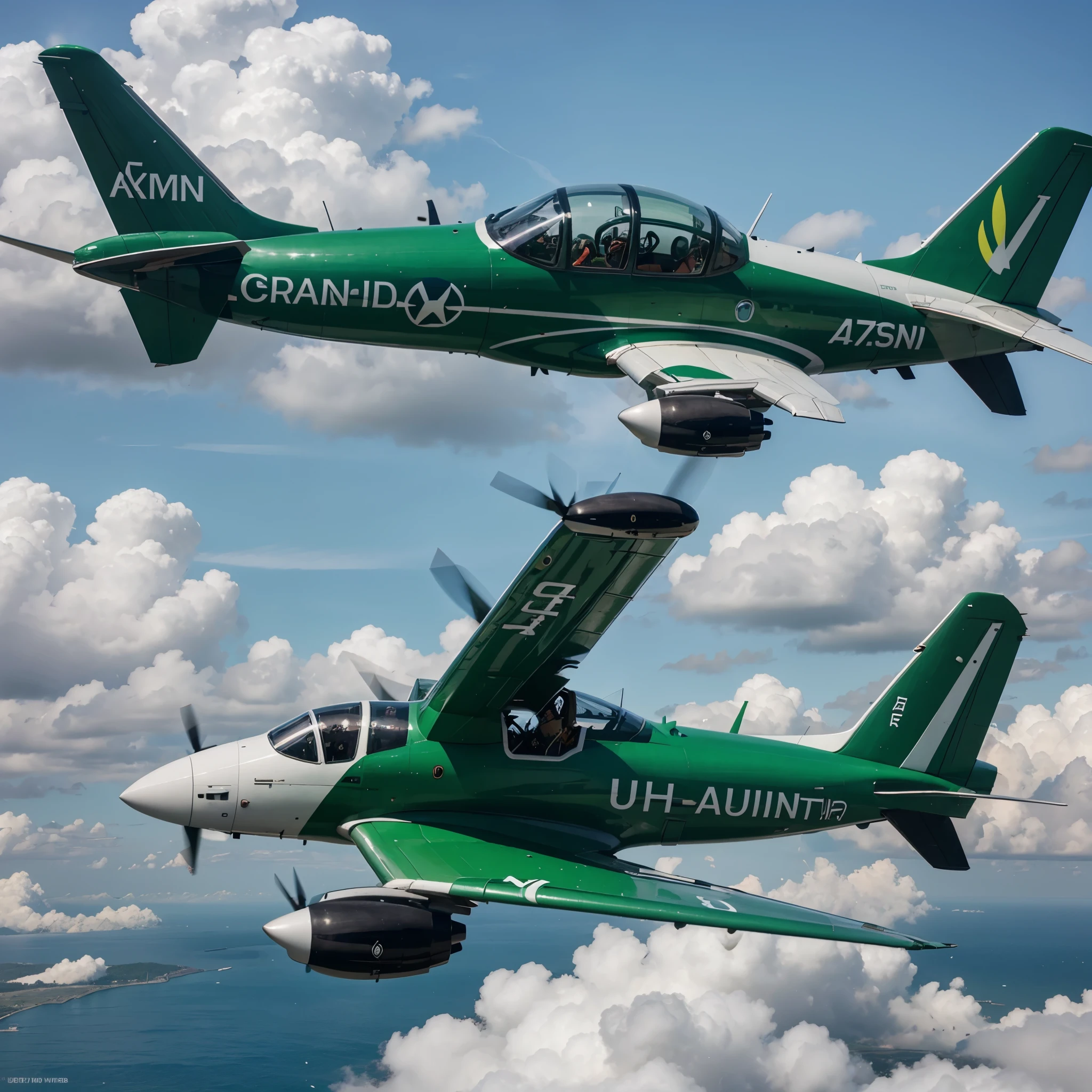 Create a green plane