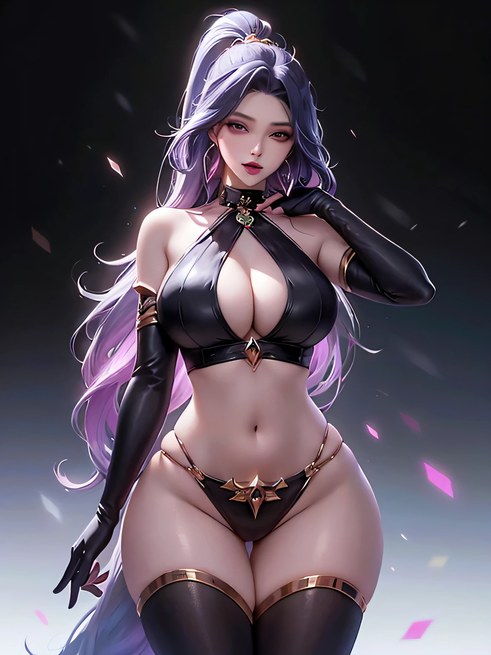 high detailed, 8k, highres, 1girl, jewelry, earrings, makeup, eyelashes, earrings, collarbone, collar, looking at viewer, (large breasts, thick thighs, thigh gap, wide hips, toned body),, ulzzang-6500, ultra realistic 8k cg, unparalleled masterpiece, absurdres, extraordinary, incredible, exquisite, sensational, perfect artwork, perfect female figure, perfect anatomy, unique, sexy, very long hair, blonde, multicolored hair, large breasts, looking at viewer, aesthetic, spectacular, splendid, superb, grand, astounding, stunning, magnificent, elegant, graceful, luxury, jewelry, gem, glint, beautiful, gorgeous, charismatic, charming, alluring, erotic, seductive, gothic, fantasy, divine, clean, rich, prestige, fantastic, supreme, apex, paramount, goddess, lace, lace trim, delicate pattern, shiny skin, gold, royal, queen, supernatural, phenomenal, fabulous, marvelous, stupendous, terrific, ((nsfw, breasts out,, thick thighs, wide hips, toned body)),, high detailed, 8k, highres, (k/da all out kai'sa), league of legends, k/da \(league of legends\), 1girl, black hair, multicolored hair, long hair, very long hair, ponytail, long ponytail, streaked hair, green hair, two-tone hair, purple eyes, lips, jewelry, earrings, makeup, bare shoulders, crop top, black crop top, collarbone, collar, shiny clothes, detached sleeves, crystals, gloves, elbow gloves, single fingerless glove, midriff, looking at viewer, (large breasts, thick thighs, wide hips, toned body, ) RozalinD2, 1girl, gigantic breast Azure lane, gold hair ornament, revealing black bodysuit large breasts, cleavage, perfect composition, perfect Waifu)), sexy, appealing, ((Best quality)), ((masterpiece)), (detailed:1.4), submissive, super thick, small waist, sixpack abs, ripped, fit, slave collar, makeup, lipstick, blush, exotic, Asian and Spanish, mixed girl, HDR (High Dynamic Range), Ray Tracing, NVIDIA RTX, Super-Resolution, Unreal 5, Subsurface