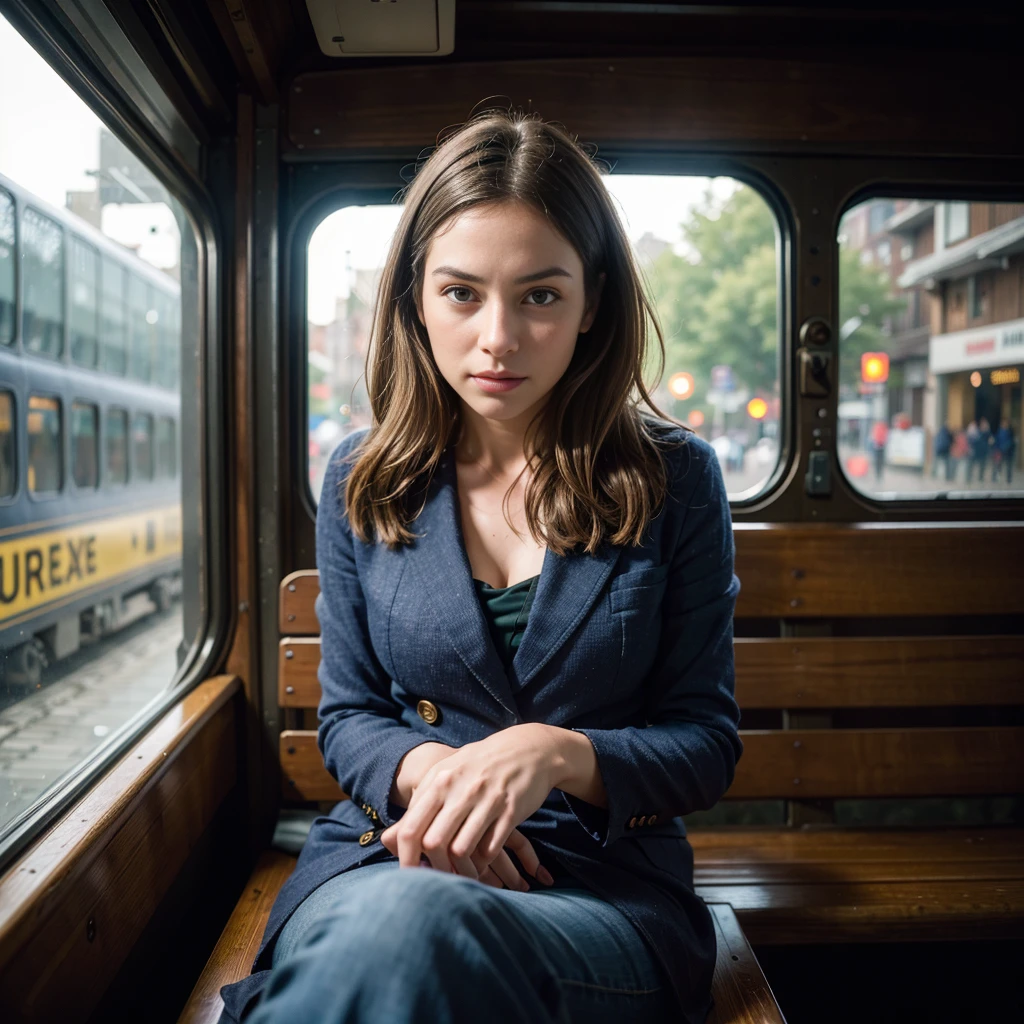 (best quality,4k,8k,highres,masterpiece:1.2),ultra-detailed,(realistic,photorealistic,photo-realistic:1.37),a person waiting in a beautifully lit train station,night scene,with a sense of anticipation,hoping for a loved one's arrival,shiny reflection on the floor,soft lights streaming through the windows,warm colors,vivid details of the person's facial expression,weathered wooden benches and walls,portraits,romantic color palette,subtle shadows,teary eyes,hazy atmosphere,distant sounds of the train approaching