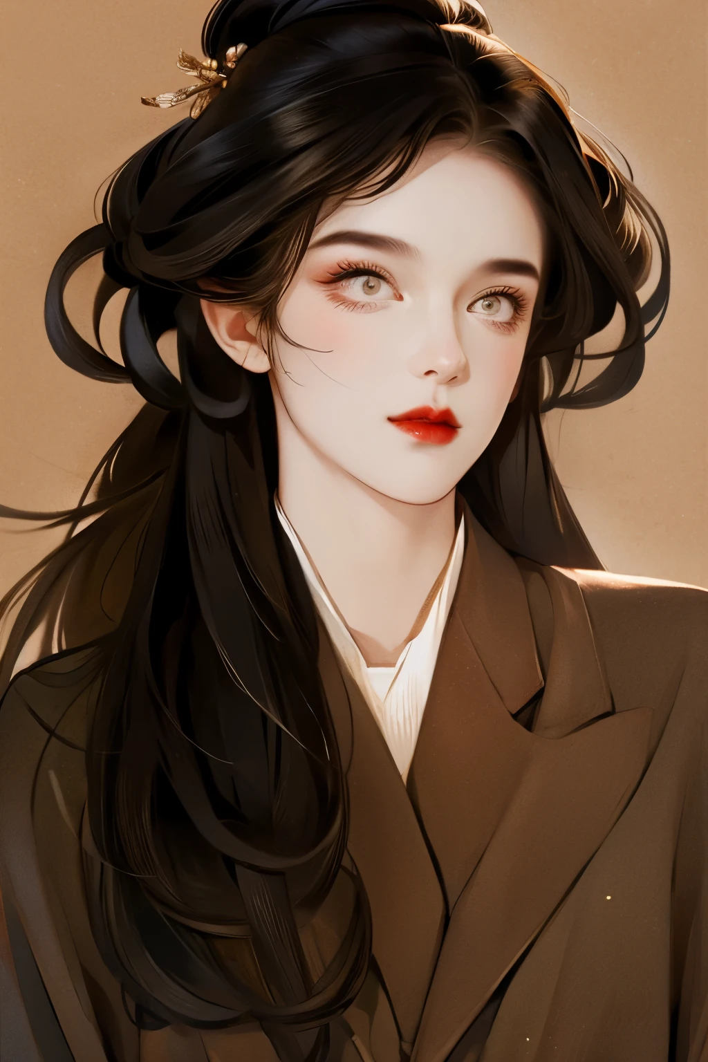 Caucasian girl with dark brown curly hair, Betrayed