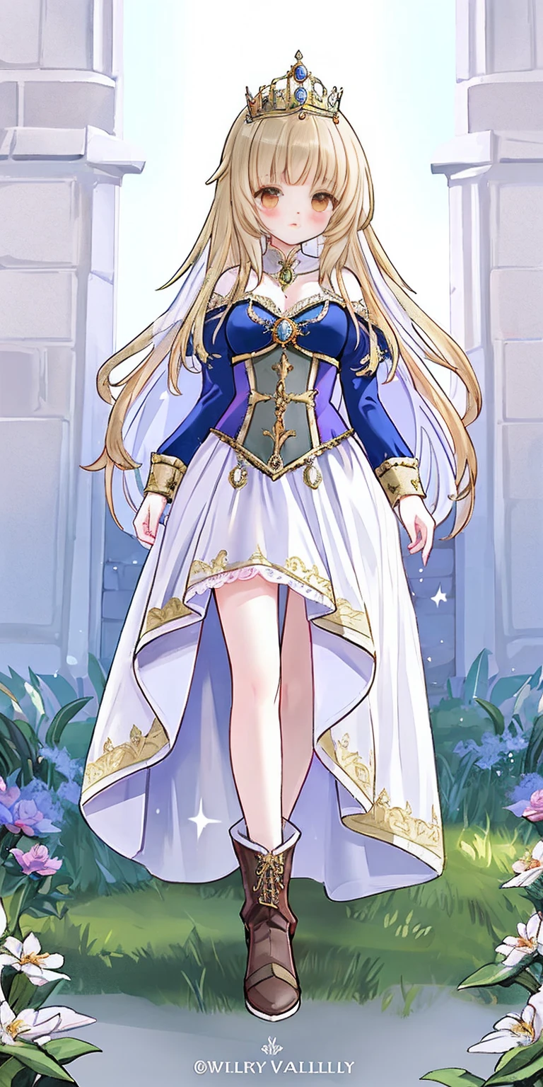 full body of a woman in a dress with a veil, feet together, standing feet together, militar boots, beautiful fantasy maiden slave warrior, beautiful fantasy art portrait, fantasy victorian art, medieval fantasy art, beautiful and elegant queen Roxxane, portrait of queen of light, fantasy portrait art, gothic fantasy art, a beautiful fantasy empress, ((white background)) hands on hips