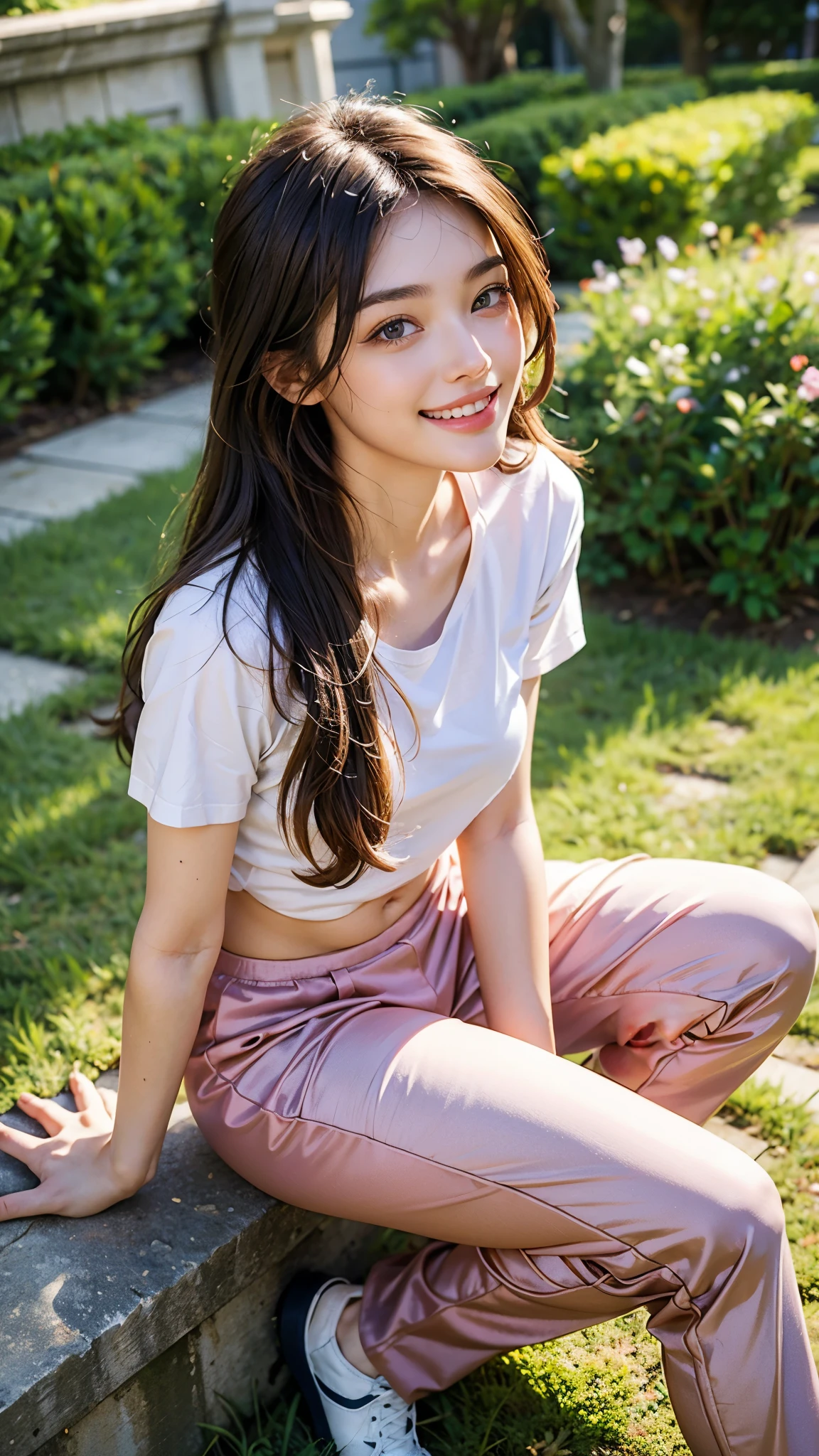 (looking at viewer:1.3),(big smile:1.2),(happy smile:1.1),(extremely beautiful face:1.3),(big eyes:1.3),(double eyelids:1.3),(very long silky hair:1.3),(long eyelashes:1.2), beautiful lips, beautiful eyes,(beautiful teeth:1.2),(sexy panties:1.1),(realistic silk panties:1.2),(white panties:1.3),(detailed panties:1.3),(17 year old girl:1.2),32K,masterpiece, Raw photo, (detailed fingers:1.2),Best Quality, photorealistic, highly detailed CG Unity 32K wallpaper, intricate detailed face, (Ultra detailed skin:1.2) super idol, clear eyes, thick thighs, drooping eyes, Japanese school uniform, brown loafers, loose socks,