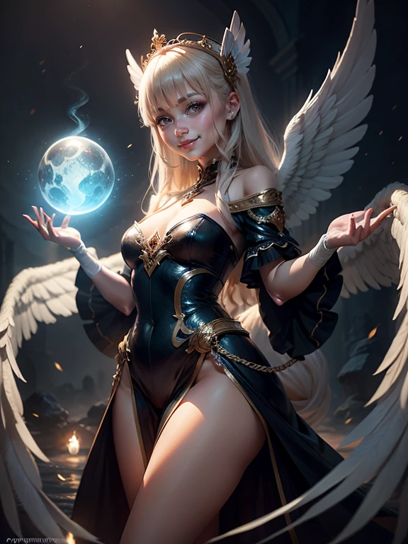 fallen angel , trapped , chained , helpless (sexy pose:1.1), (steam:1.3), (lightning discharges:1.3), (foam:1.3), (fluffy wings:1.1), (blond hair:1.1), (slutty:1.3), (Jessica Simpson:1.1), (perfect female body, (narrow waist:1.3):1.1), (big breasts:1.10), (wide hips:1.10),  long legs, (beautiful:1.3), (blue eyes, ponytail, very short hair:1.10), choker, cinematic, view from behind ,  (naked 1.3), a girl trapped in a dungeon , torture rack  , topless , perfect breast  powerful stance , legs spread  , big crotch gap
BREAK (white theme:1.1), (ultra realistic 8k cg, uhd, sharp focus, digital art:1.0), (heaven, colorfull blue:1.1), (tanned skin, detailed hair, smooth skin, oiled skin, skin in foam, shiny skin, young:1.4), (8k, best quality, realistic, intricate details, ultra high res, photorealistic, masterpiece, extremely detailed, cinematic light, Unreal Engine:1.10), naked , topless , braless perfect exposed breasts  trapped in a dungeon , chained to a stone wall arms wide above her head , slave , helpless , captured