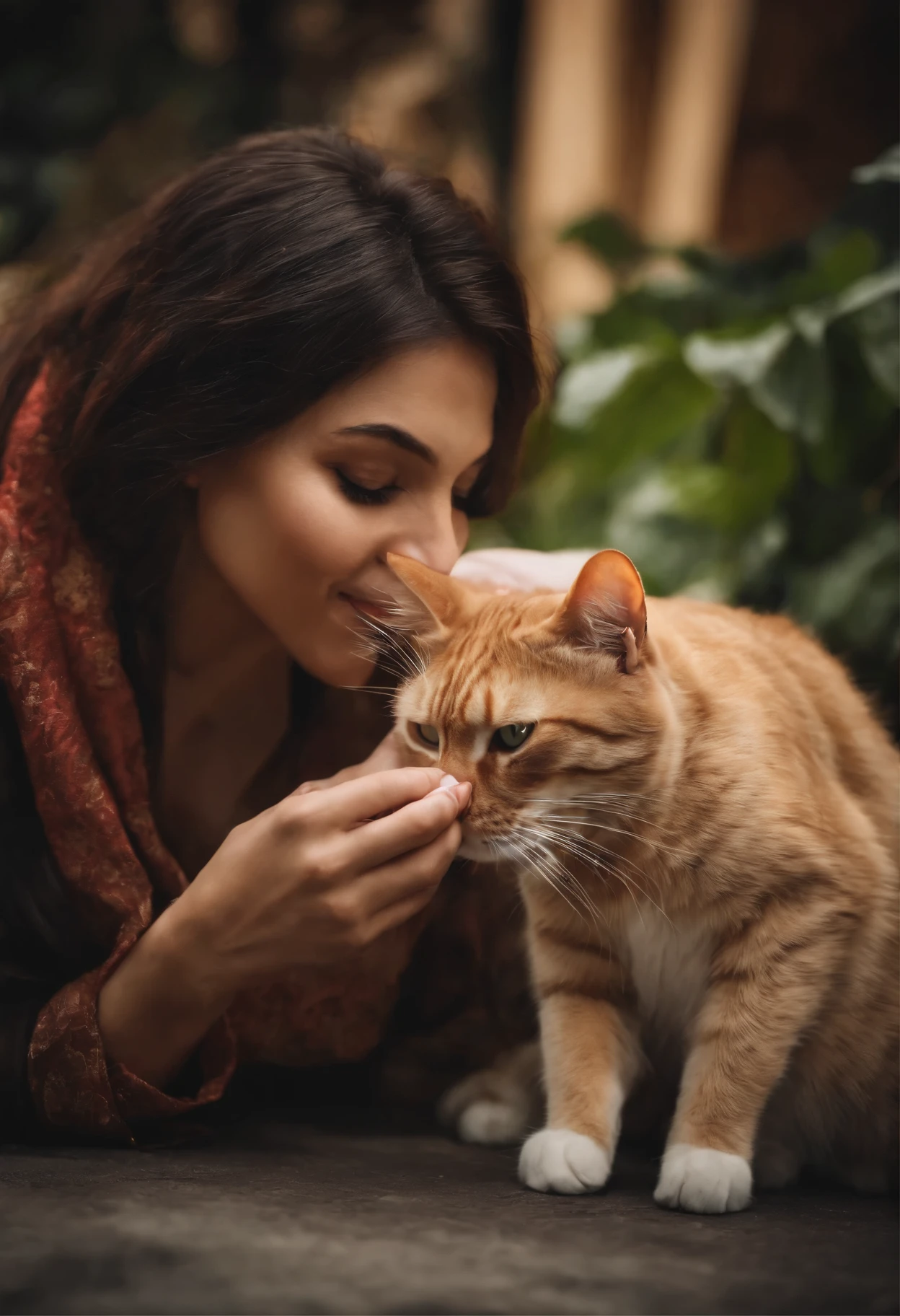 Cat eating a person