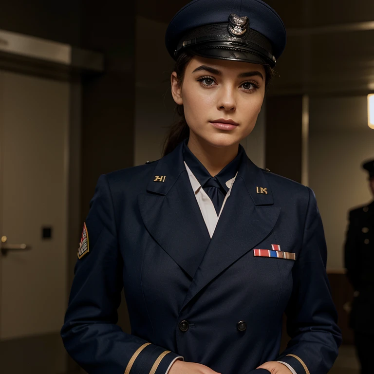 Please create an original military navy uniform stylized as an world war II uniform