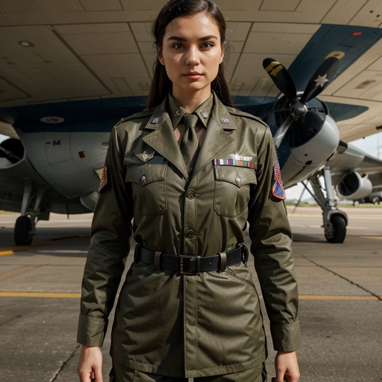 Please create an original military air force uniform stylized as an world war II uniform