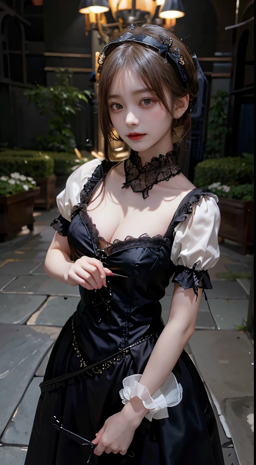 (((masterpiece)))、((top-quality))、(The ultra-detailliert)、(CG Illustration)、(Very Beautiful Little Girl))、Cinematic Light、((1 Mechanical Girl))、 scientific fiction、Apocalypse、Erotic grotesque、research institute(Beautiful and indulgent:1.2)、(1girl in:1.3)、Facing the front,A dark-haired,Corset Belt,blue high waist skirt,