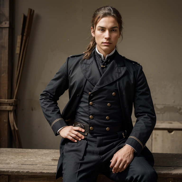 Please create an original military cavalry uniform stylized as an 19th century uniform