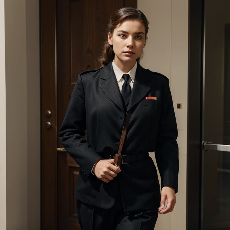 Please create an original secret police police uniform stylized as a 1940s uniform