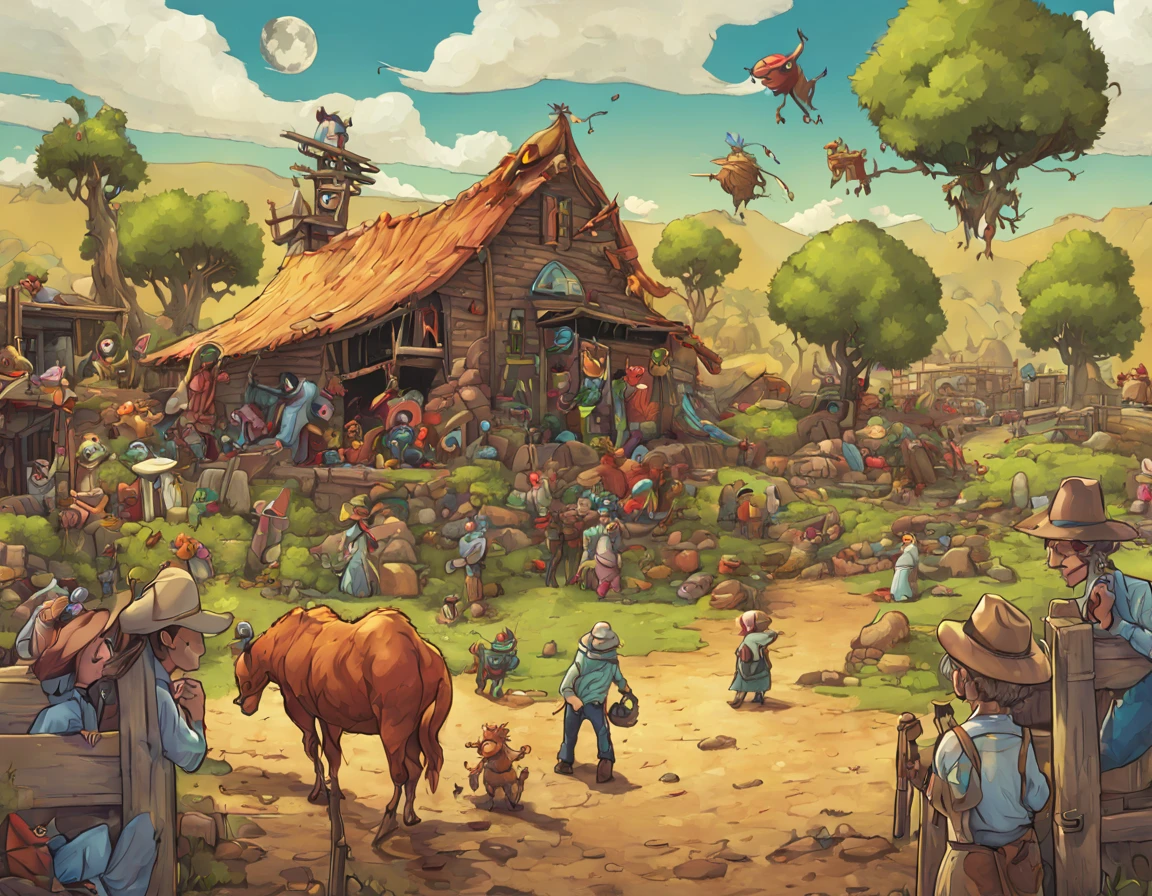 Monster ranch, imaginary, scientistic, high quality.