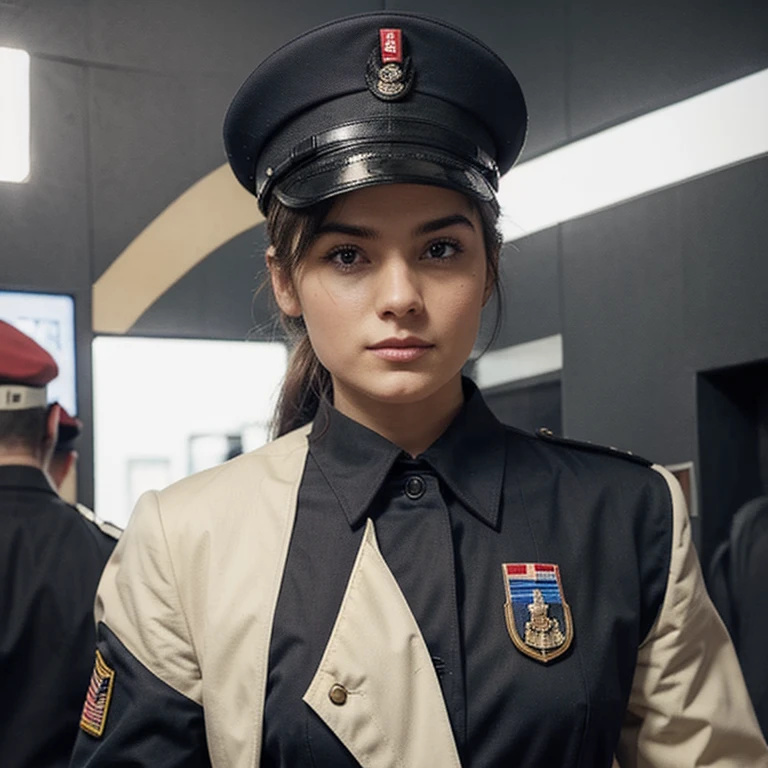 Please create an original military navy uniform stylized as an world war II uniform