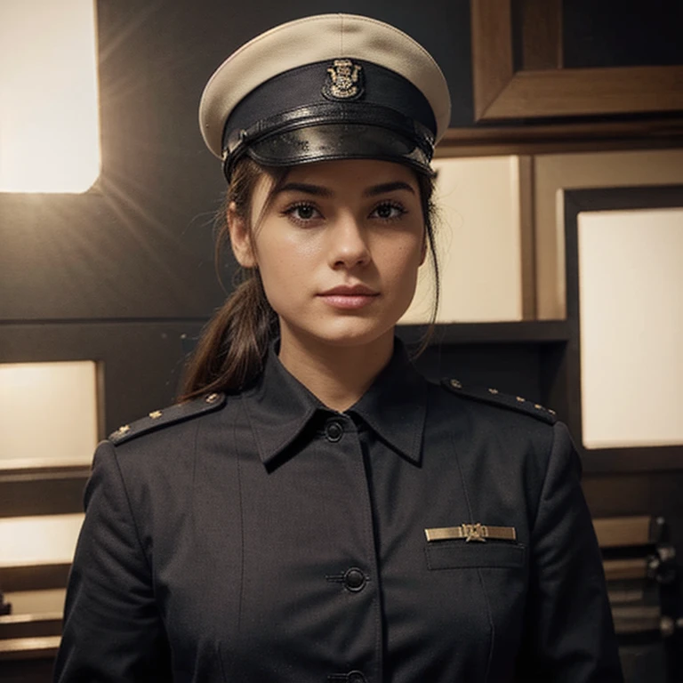 Please create an original military navy uniform stylized as an world war II uniform