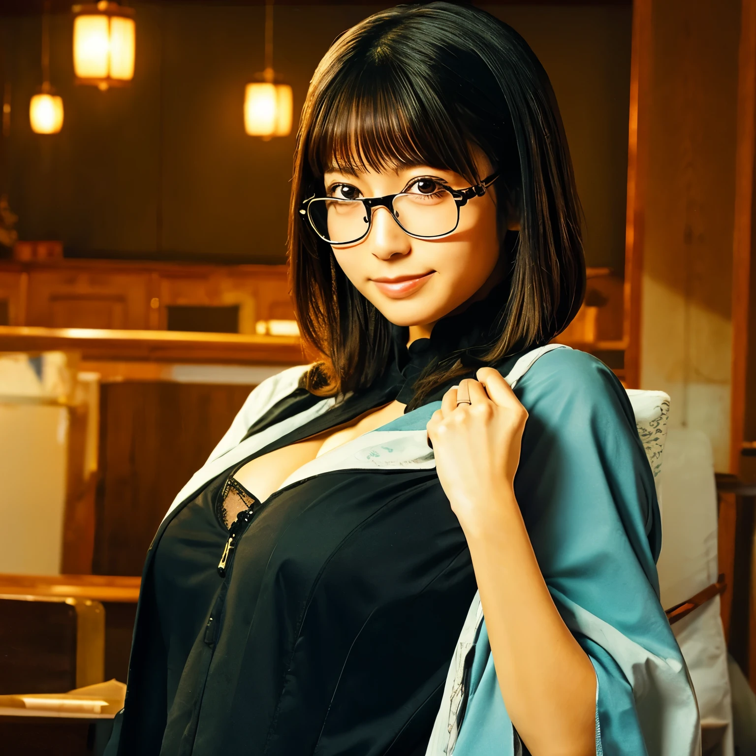 Japanese,Beauty,big breasts,OL,glasses