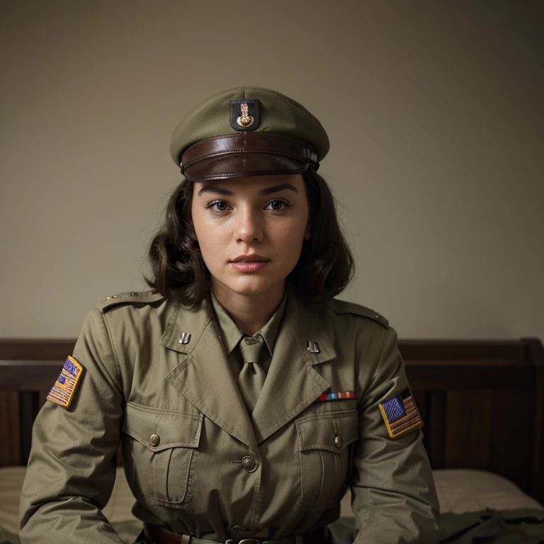 cinematic photo Bokehlicious Photography, (((ohwx woman))) Against a grand, strategy-laden war room, a female human Student of War (photorealistic:1.35) studies her tactics. Her face, adorned with (sharp, analytical makeup:1.2), conveys her tactical prowess. She examines a complex war map, her expression both thoughtful and decisive. The strategical war room, the detailed war plans, and the Student of War's strategic scrutiny showcase the intellectual aspects of her class, <lora:evagreen_lora_sdxl_v1-000008:1> . 35mm photograph, film, bokeh, professional, 4k, highly detailed