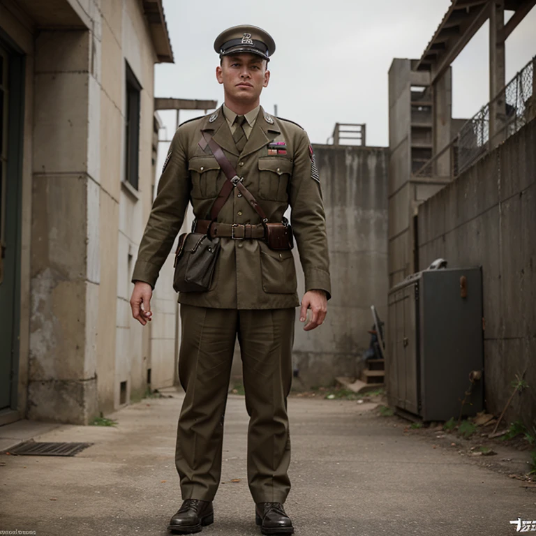 Please create an original world war II combat uniform stylized as a 1940s uniform