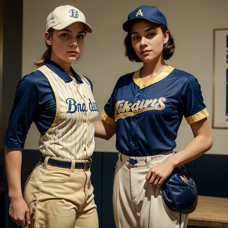 Please create an original designed baseball uniform stylized as a 1940s uniform, gold an blue colors
