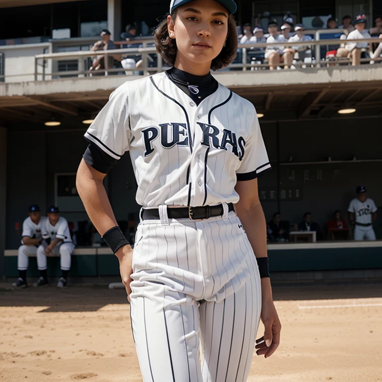 Please create an original designed baseball uniform stylized as a 1940s uniform, white and black