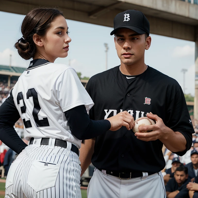 Please create an original designed baseball uniform stylized as a 1940s uniform, white and black