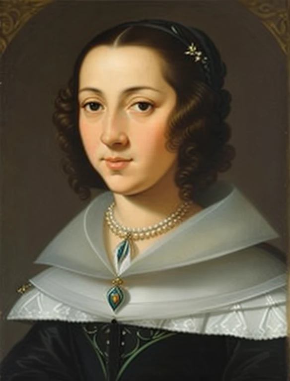 uma pintura de uma mulher com colarinho branco e vestido preto, Maria Sybilla Merian, Retrato de uma mulher europeia, por Jan Cornelisz Vermeyen, Dutch portrait from 1600, Direction: Emanuel de Witte, Retrato de Lumastina Celerraria, Direction: Ferdinand Bol, inspirado em Cornelis Claesz van Wieringen