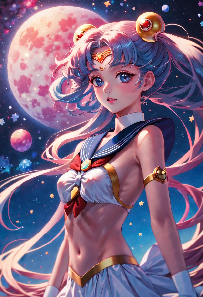 (best quality,4k,highres,masterpiece:1.2),ultra-detailed,realistic:1.37,anime,anime girl with long hair in a starry sky,anime girl with universe hair,just bartel,sailor moon,beautiful,hair inspired by Naoko Takeuchi,anime art nouveau style cosmic display,by artists:sailor moon, Makoto Shinkai, Cyril Rolando,her hair is the Milky Way,sailor moon aesthetics,by Harumi Hiroaka,naked,NSFW,hentai,nipple