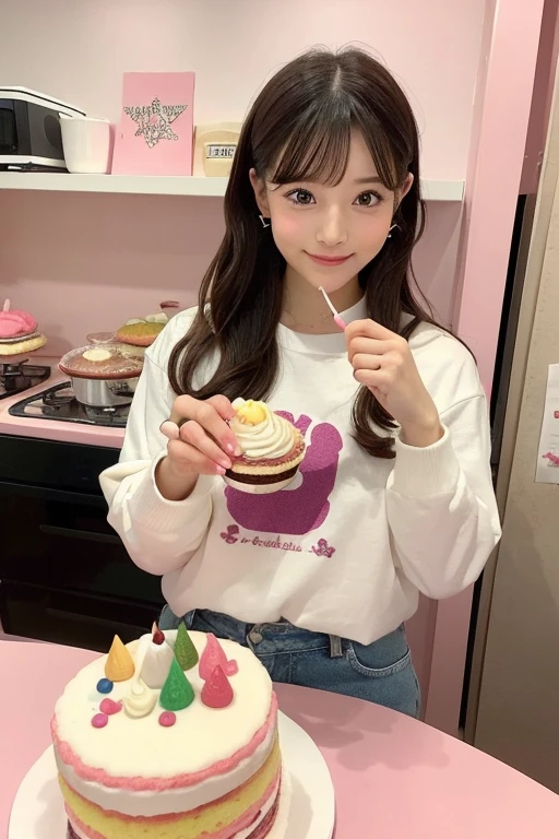 さまざまなトッピングが施されたcakeの山の接写, cuteカラフルで愛らしい, cakeを食べる, おconfections系, macaroons, Cute colors, カップcake, cuteアートワーク, cute, パステルカラーのcuteスライム, Japanese cute style, Decora style illustration, cute顔, confections, cute aesthetic, cute core, cuteキャラクター, nice art style, cake」, confections, cuteイラスト