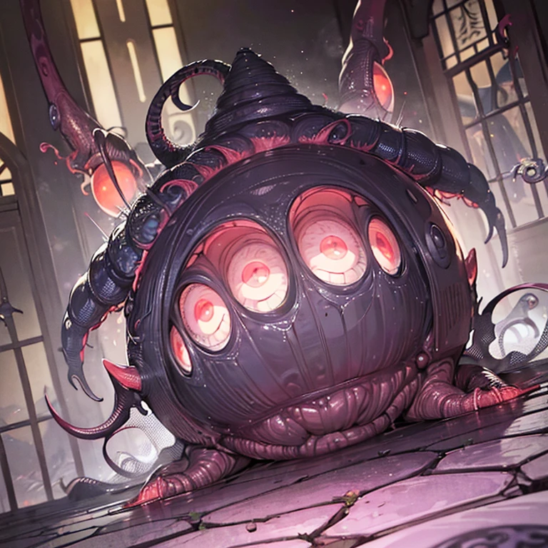monster,tentacle,scale,evil,eyeball,magicの本,cane,magic使い,magic,evil,Lots of mouths,negative aura,spines,twist,monster,Four-legged walking,mush,long pointed tongue,angular body,