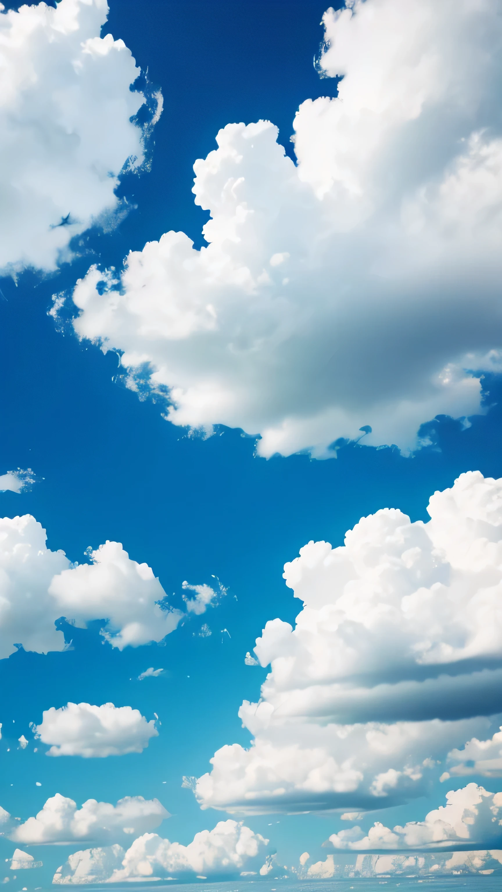 white clouds in the blue sky