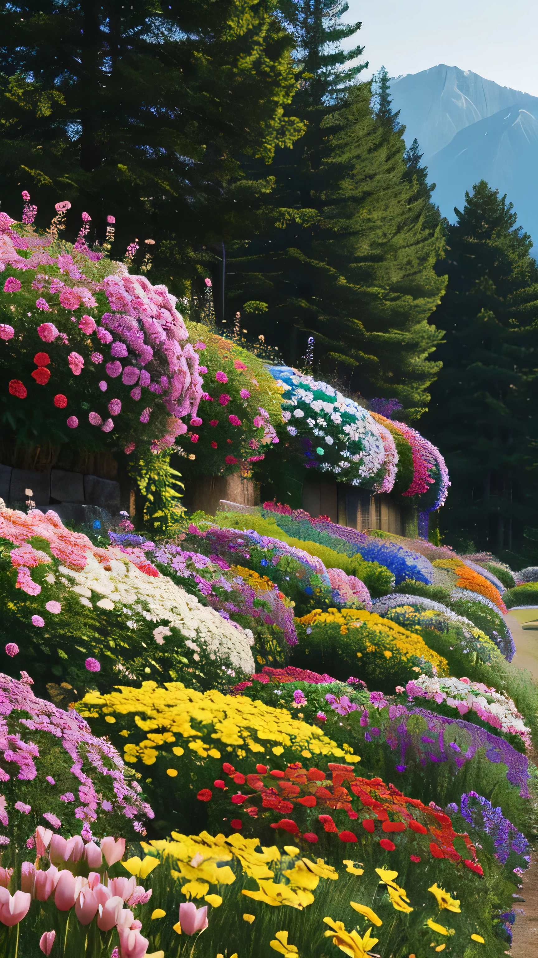Flowers of various colors blooming in the wilderness々