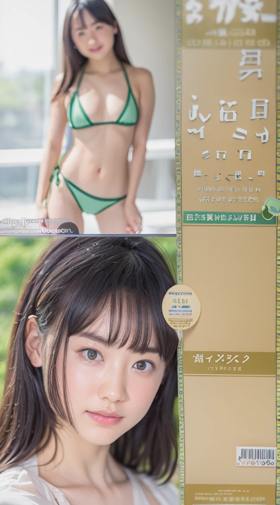 (highest quality,16k,High resolution,masterpiece:1.2),Super detailed,(realistic,photorealistic,photo-realistic:1.37)、Beautiful age girl,(((bikini images))),(((Upper body portrait from the knees up)))、18-year-old,clear white skin、become familiar withで美しい顔,become familiar with、beauty of movies、,Soft lighting in the studio

