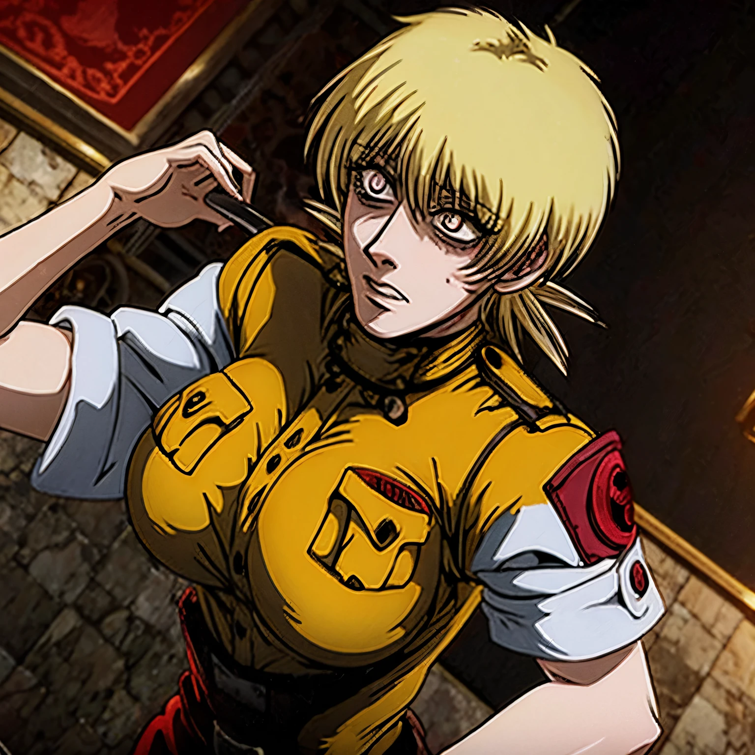 Seras Victoria,  leopard print bra, hellsing, breasts, tits 