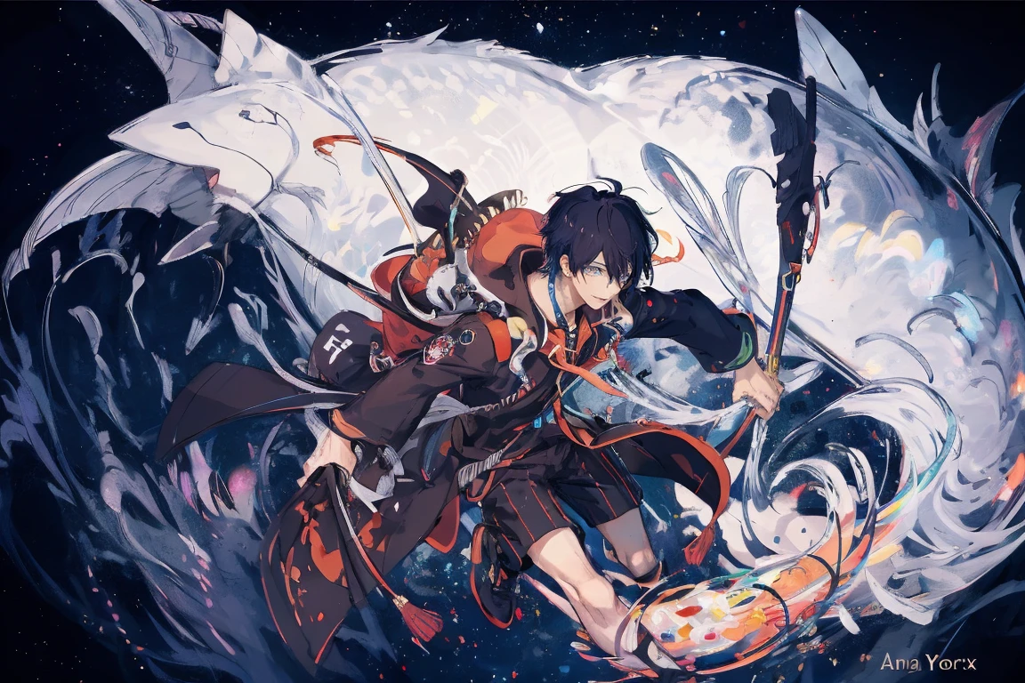 (Masterpiece:1.2, high quality), (pixiv:1.4), 1 man with short silver hair, tall handsome man, fansty world