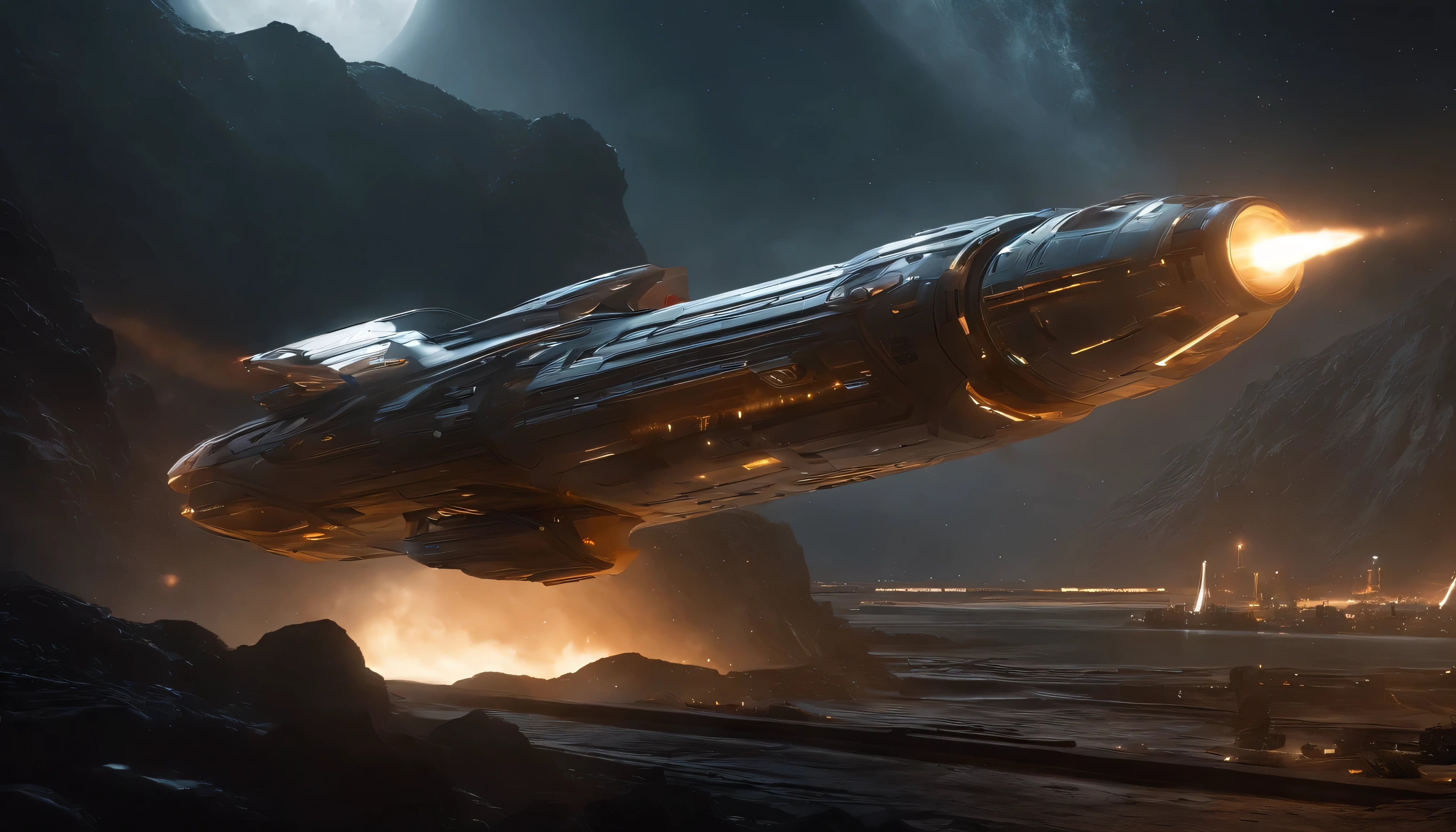 Rocket发射,Sci-fi atmospheric effects,special effects flame,Ultimate special effects,Rocket,fantasy,Amazing sci-fi effects,extreme details,realistic light,epic composition,(intricate details),(Complex design,Ultra-detailed:1.2),art station,(masterpiece,best quality),ultra high definition,Cyberpunk--v 6
