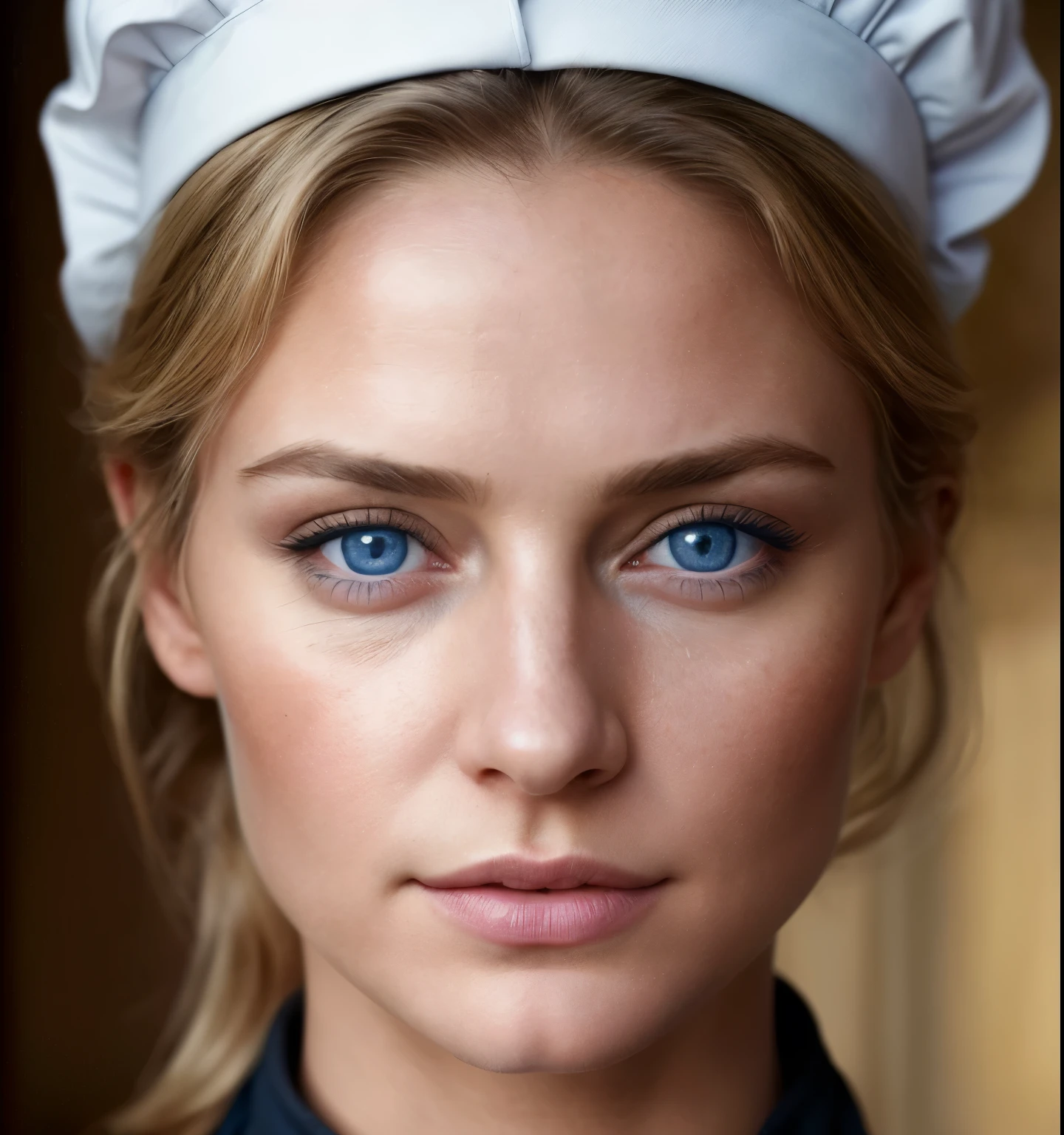 ange, armure d&#39;or (chef-d&#39;artwork, best quality, high resolution:1.4), 1fille, ange, texture des pores de la peau, cheveux blonds, HD , la photographie, Film, cinematic, tout le corps, Realistic, (8K, Photo brute, best quality, chef-d&#39;artwork:1.2), (Realistic, photo-Realistic:1.33), best quality, Blue detailed eyes, mignon,natural lighting, profondeur de champ, grain de film, wrinkled skin, pointu, detailed and Realistic portrait of a woman ,(taches de rousseur:0.5)