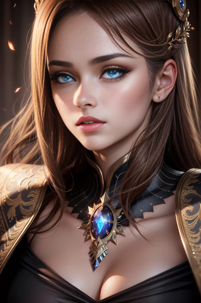 Face portrait of a very Beautiful princesse glowing eyes sexy face glowing eyes hyper realistic super detailed Dynamic shot