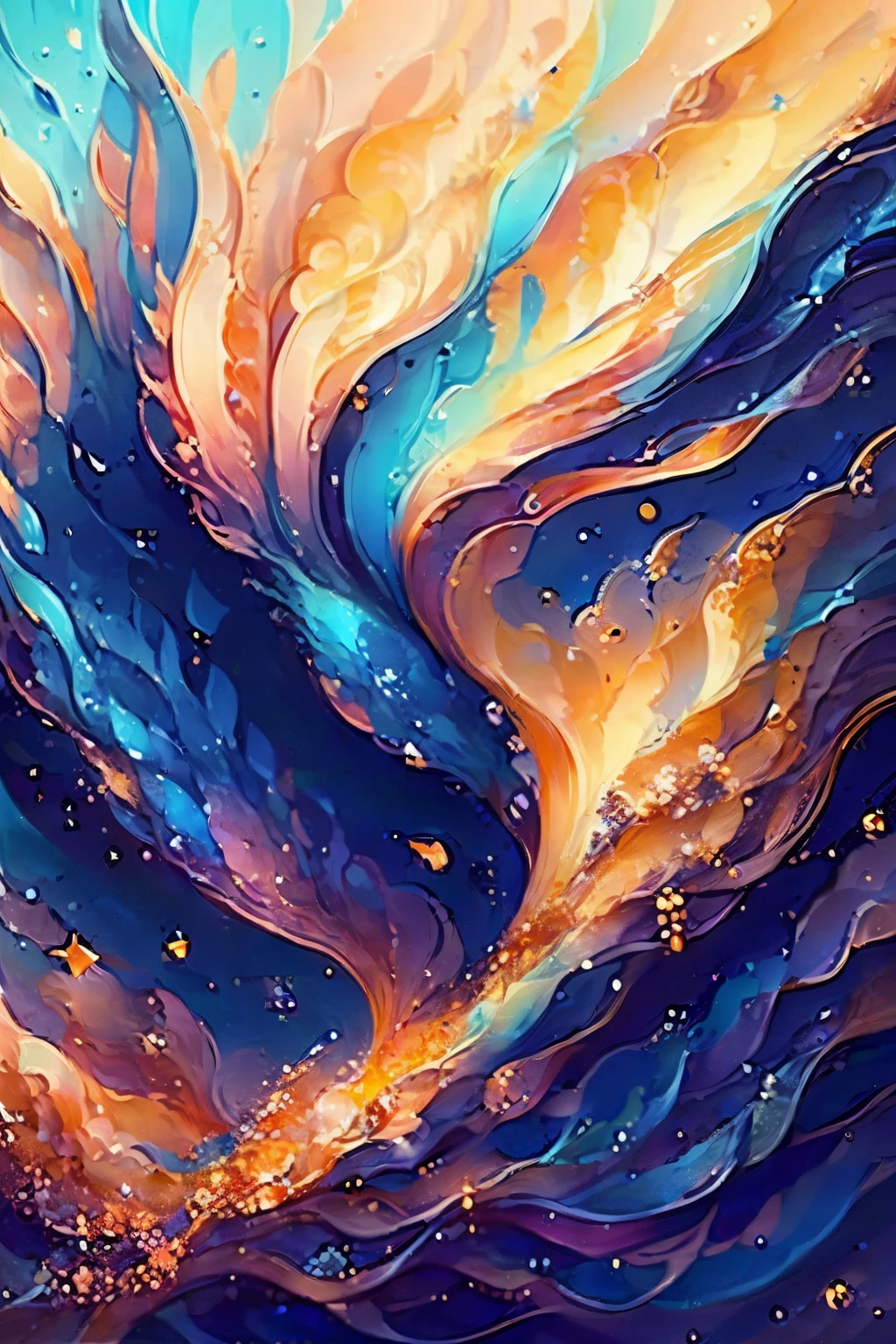In the enchanting realm of Ninth Art, the innovative brushstrokes of Abstract Expression unveil a Unique Style, born from the depths of Infinite Creativity. Urban landscapes and Tranquil Beauty intertwine in an artistic interpretation, igniting a Sense of Space that transcends the bonds of reality. The Beauty of Lines, drawn with precision, whispers tales of Cultural Fusion and the Mysterious Feeling evoked by the Azure Moon. As if in a Revelation, the stars reveal their Light of Art, casting a mystical radiance upon the canvas. This masterpiece invites the viewer to embark on an Aesthetic Exploration, where the